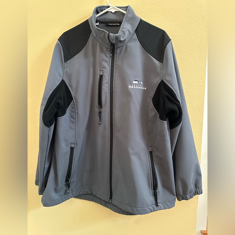 Seahawks Gray and Black Dunbrooke Jacket 2XL